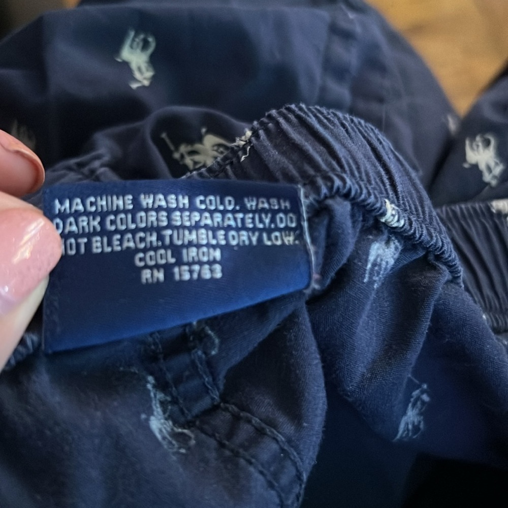 polo ralph lauren navy sleep pants size: M but its stretched real fit: XL - Picture 5 of 6